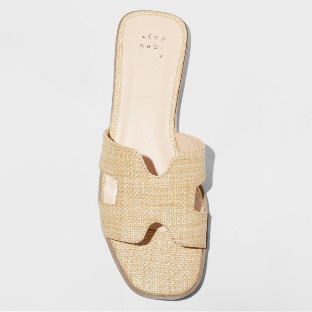 A New Day-Nina Slide Sandals, beige, size 8